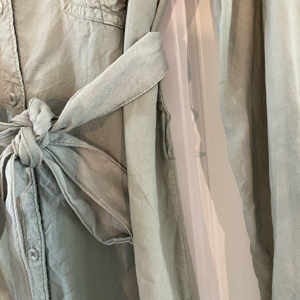 Anthropologie Green Cargo Dress Size Medium - Picture 10 of 10